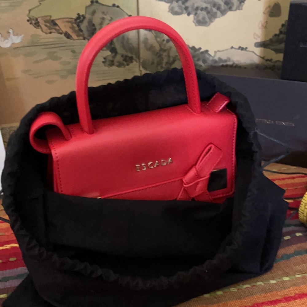 Escada Red cute sling bag Authentic with dust bag - Picture 8 of 16